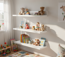 Ver imagem 1 de Kit 3 Un Prateleiras 50x14 Madeira Mdf Branco