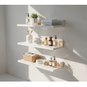 Ver imagem 2 de Kit 3 Un Prateleiras 50x14 Madeira Mdf Branco