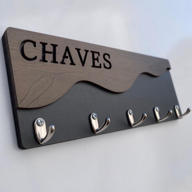 Suporte para Chaves em Mdf Organização para Casa Tabaco