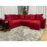 Sofá de Canto C/ Chaise - com 06 Lugares:vermelho - 3