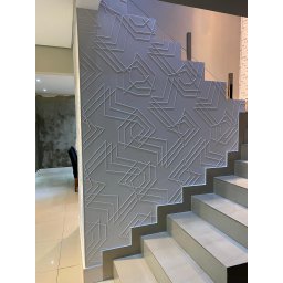 Placa Painel Revestimento Parede Original Decoração Flexivel Impermeavel Textura Sustentavel 50cmx50 - 4