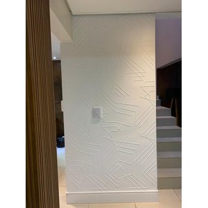 Placa Painel Revestimento Parede Original Decoração Flexivel Impermeavel Textura Sustentavel 50cmx50