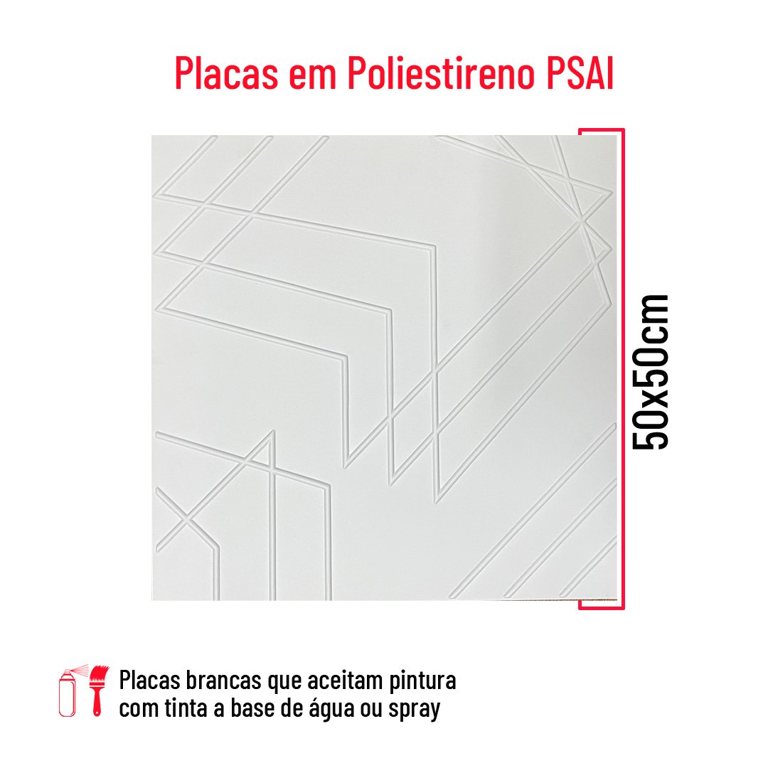 Placa Painel Revestimento Parede Original Decoração Flexivel Impermeavel Textura Sustentavel 50cmx50 - 2