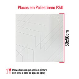 Placa Painel Revestimento Parede Original Decoração Flexivel Impermeavel Textura Sustentavel 50cmx50 - 2