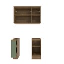 Ver imagem 3 de Lavanderia Modulada Kappesberg Celeste 3 Peças Nogueira/verde 120cm
