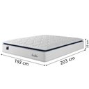 Ver imagem 3 de Cama Box Casal King Colchão Molas Ensacadas com Pillow Sevilha 193x203x71cm Branco/cinza Hellen