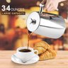 Secura Prensa Francesa em Aço Inoxidável 34oz com Filtro Extra (prata) - 7