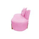 Ver imagem 5 de Namoradeira Sofá Feijão Luna 100cm Orgânica Suede Rosa Bebê
