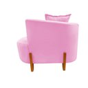 Ver imagem 6 de Namoradeira Sofá Feijão Luna 100cm Orgânica Suede Rosa Bebê