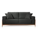 Ver imagem 1 de Sofá Paris Couro Preto 2 Lugares 2,10m Confortável Sala