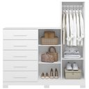 Ver imagem 7 de Cômoda Sapateira com Espelho 2 Portas 5 Gavetas Trieste A04 Branco - Lyam Decor
