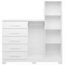 Ver mais imagens de Cômoda Sapateira com Espelho 2 Portas 5 Gavetas Trieste A04 Branco - Lyam Decor
