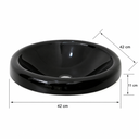 Ver imagem 4 de Cuba c/ Aba 420x420mm Vidro Temp Banheiro Lavabo Preto 4045