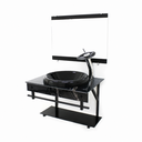 Ver imagem 7 de Cuba c/ Aba 420x420mm Vidro Temp Banheiro Lavabo Preto 4045