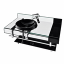 Ver imagem 6 de Cuba c/ Aba 420x420mm Vidro Temp Banheiro Lavabo Preto 4045