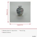 Ver imagem 5 de Vaso Decorativo de Cerâmica Color 12x8x8cm Enfeite Sala Mesa Estante Aparador