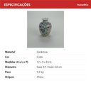 Ver imagem 4 de Vaso Decorativo de Cerâmica Color 12x8x8cm Enfeite Sala Mesa Estante Aparador