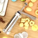 Ver imagem 6 de Maquina Biscoiteira Aluminio para Cookies e Bolacha Kit com 20 Discos e 4 Bicos Confeitaria Confeita