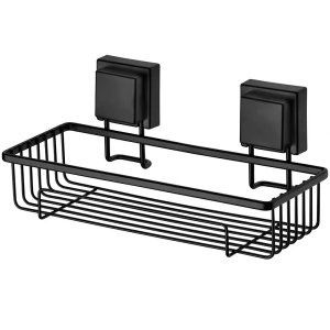 Suporte para Shampoo com Ventosas Preto Fosco Future