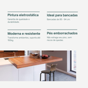 Ver imagem 5 de Kit 4 Bancos para Bancada Cozinha Gourmet Junco Cappuccino Balcão Ilha Banqueta 60cm Itagold