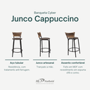Ver imagem 3 de Kit 4 Bancos para Bancada Cozinha Gourmet Junco Cappuccino Balcão Ilha Banqueta 60cm Itagold