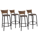 Ver imagem 1 de Kit 4 Bancos para Bancada Cozinha Gourmet Junco Cappuccino Balcão Ilha Banqueta 60cm Itagold