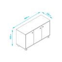Ver imagem 3 de Rack em Mdp 3 Portas 1 Prateleira e 4 Pés com Rodízio Brv Móveis