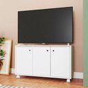 Ver imagem 2 de Rack em Mdp 3 Portas 1 Prateleira e 4 Pés com Rodízio Brv Móveis