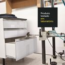 Ver mais imagens de Kit Área de Serviço Madesa Acordes 100% Mdf com 2 Armários Aéreos - Portas Branco Brilho