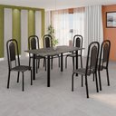 Ver imagem 1 de Conjunto Sala de Jantar com 6 Cadeiras Lara Preto