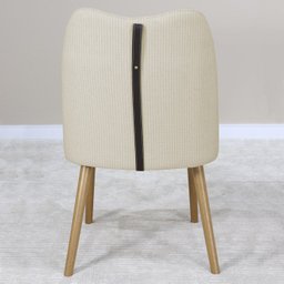 Kit 2 Cadeira Estofada Macrame Pes Madeira Amendoa Nacc - 5