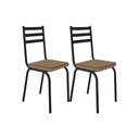 Ver imagem 1 de Kit com 02 Cadeiras 118 Preta Corino Rattan Artefamol