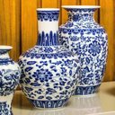 Ver imagem 2 de Vaso Decorativo Enfeite Casa Cerâmica 22x14x14cm Azul