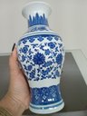 Ver imagem 6 de Vaso Decorativo Enfeite Casa Cerâmica 22x14x14cm Azul