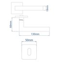 Ver imagem 2 de Fechadura Banheiro Aço Inox Mi610 St2 R245 55mm Roseta Cromada Linea Inoxvita Papaiz