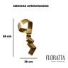 Decoração Escultura de Parede de Metal Exclusivo no Brasil Home Decor Dourado - 3