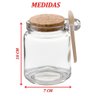 Kit 4 Pote Vidro Borossilicato 240ml Colher de Madeira Rolha - 2
