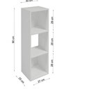 Ver imagem 2 de Estante de Livros 3 Nichos em Mdf Preto