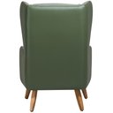 Ver mais imagens de Poltrona de Amamentação Fixa Pés Manu Liz D02 Couríssimo Tramado Verde C-296 C-120 - Lyam Decor