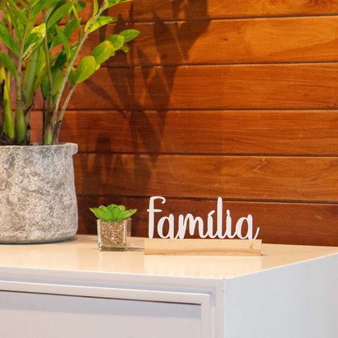 Escultura de Mesa Família Branco