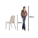 Ver imagem 3 de Kit 8 Cadeiras de Jantar Aço e Linho California Bege/Champagne