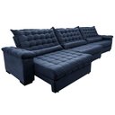 Ver imagem 7 de Sofá Retrátil e Reclinável 4,15m Molas Ensacadas Cama inBox Big Space com Bordado 3D Velusoft