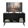 Rack Retrô para Tv até 32 Polegadas com 3 Portas Multimóveis Mp1067 Preto - 4
