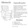 Poltrona Amamentação Manuela PB605 Decor Loppes Poltrona Amamentacão Balanço Decorativa Quarto Bebê - 8