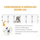Ver imagem 2 de Cercadinho Dobrável 6 Módulos 51cm Divisor de Ambientes para Pets Cães Gatos Cachorros