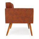 Ver imagem 4 de Kit 2 Poltronas Elisa Corano Pés Palito Castanho - D'Rossi DRossi Nozes