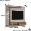 Ver imagem 3 de Painel Suspenso Tv 55 Pol 160 Cm Denver Off White Cinamomo Bechara
