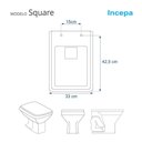 Ver imagem 5 de Assento Sanitário Square Cinza Platina para Vaso Incepa