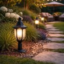 Ver imagem 6 de Jogo 8 Balizadores para Jardim 31cm Preto Termoplástico Alumínio Luminária Externa Modena Dital