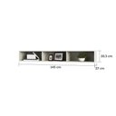 Ver imagem 2 de Nicho Aéreo Para Ponte Modulado 145cm Prime Plus Crema